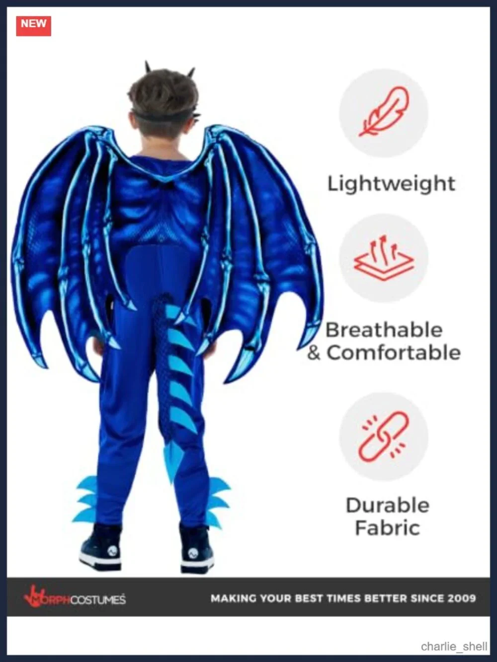 Kids Dragon Costume Wings Mask Tail Boys Halloween Pretend Play